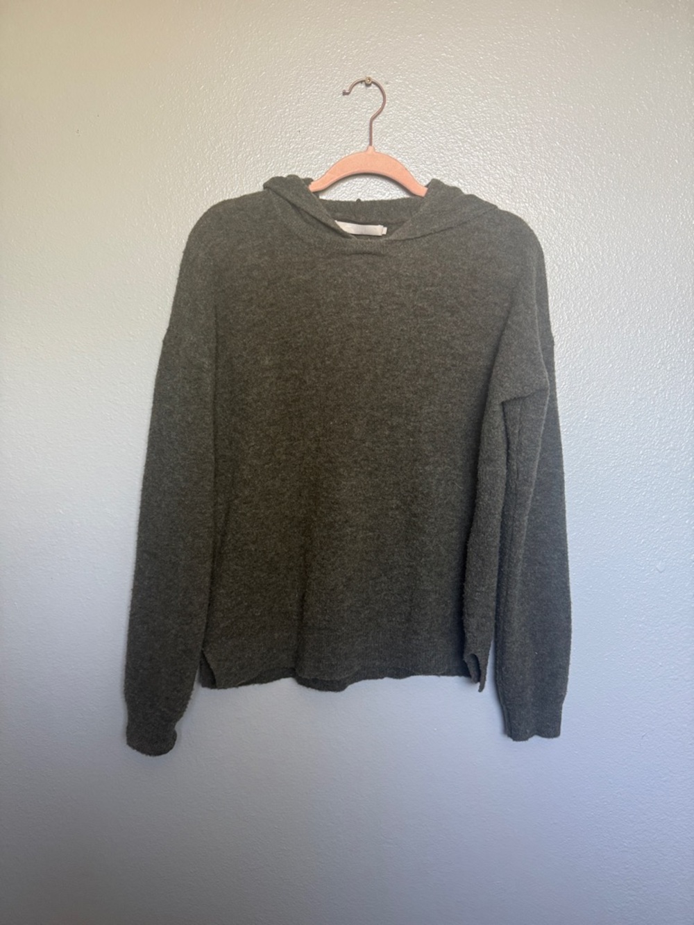 ONE GREY DAY small Olive Green Hoodie Sweater